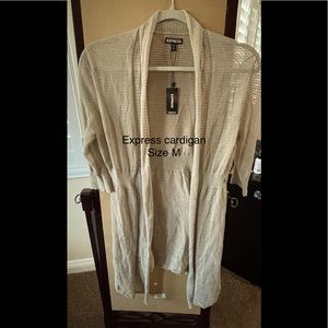 Express light cardigan size M in beige